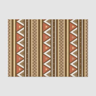 Moderne südwestliche Geometrie, braun, Tan & Rust Seidenpapier