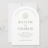 Moderne südwestliche Kakteen Einladung zur Hochzei (Vorderseite)