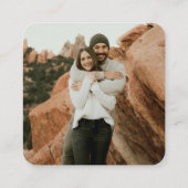 Moderne südwestliche QR-Code RSVP-Karte Begleitkarte (Rückseite)