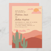 Moderne Südwestwüste Einladung zur Hochzeit (Vorne/Hinten)