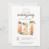 Moderne Summer Cocktails 30. Geburtstag Party Einladung (Vorderseite)