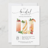 Moderne Summer Cocktails Bridal Dusche Einladung (Vorderseite)