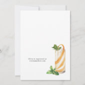 Moderne Summer Cocktails Bridal Dusche Einladung (Rückseite)