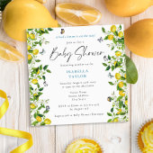 Moderne Summer Lemon Baby Dusche Einladung