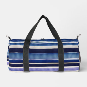 Moderne Summer Navy Blue Boat Stripes Collection Duffle Bag
