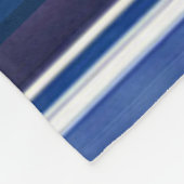 Moderne Summer Navy Blue Boat Stripes Collection Fleecedecke (Ecke)