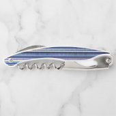Moderne Summer Navy Blue Boat Stripes Collection Kellnermesser (Rückseite)