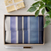 Moderne Summer Navy Blue Boat Stripes Collection Seidenpapier (Geschenk)