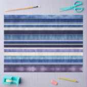 Moderne Summer Navy Blue Boat Stripes Collection Seidenpapier (Basteln)