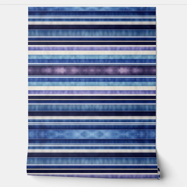 Moderne Summer Navy Blue Boat Stripes Collection Tapete (Abrollen)