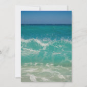 Moderne Summer Ocean Beach Hochzeit Save The Date (Rückseite)