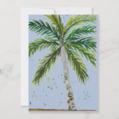Moderne Summer Ocean Beach Hochzeit Save The Date (Rückseite)