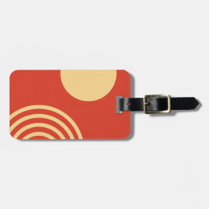 Moderne Sun- und Regenbogenlinie Mitte des Jahrhun Gepäckanhänger