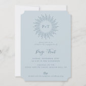 Moderne Sunbury Light Blue Engagement Party Einladung (Vorderseite)