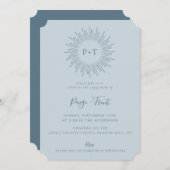 Moderne Sunbury Light Blue Engagement Party Einladung (Vorne/Hinten)