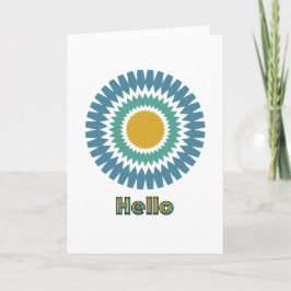 Moderne Sunbury Note Card in Grün und Gold