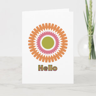 Moderne Sunbury Note Card in Orange und Olive