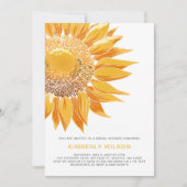 Moderne SunFlower Bridal Dusche Einladungen (Vorderseite)
