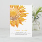 Moderne SunFlower Bridal Dusche Einladungen (Stehend Vorderseite)