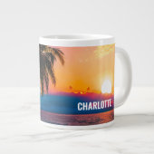 Moderne Sunset Beach Custom Adventure Kaffee Tasse (Vorderseite Rechts)