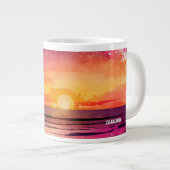 Moderne Sunset Beach Custom Adventure Kaffee Tasse (Vorderseite Rechts)