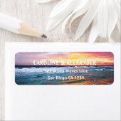 Moderne Sunset Ocean Tropical Beach Rücksendeadres (Insitu)