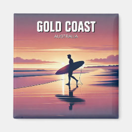 Moderne Surfer Sunset Gold Coast Australien Magnet