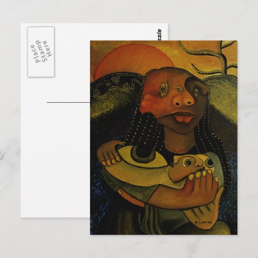 Moderne Surreal-Malerei Postkarte (Vorne/Hinten)