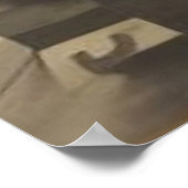 Moderne surrealistische abstrakte Schachfiguren Poster (Ecke)