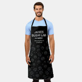 Moderne Sushi-Rolling-Muster mit kulinarischer Typ Schürze (Getragen)