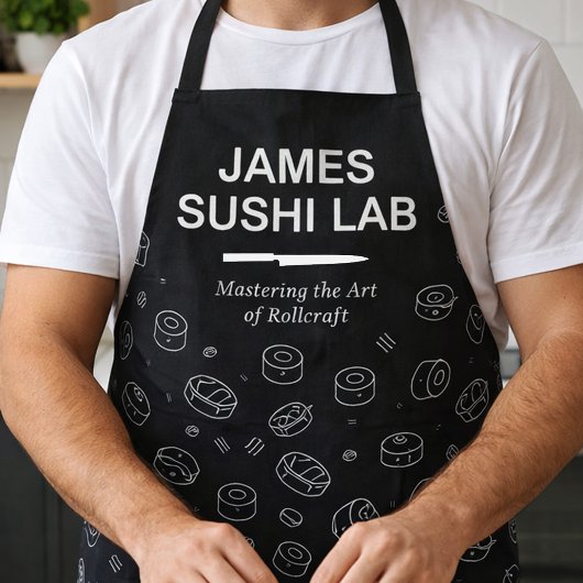 Moderne Sushi-Rolling-Muster mit kulinarischer Typ Schürze