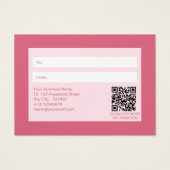 Moderne süß-rosa Liebe Valentinstag Gutschein (Rückseite)