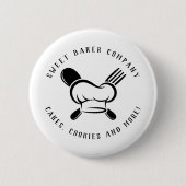 Moderne Süßbäckerei Unternehmen Button (Vorderseite)
