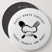 Moderne Süßbäckerei Unternehmen Button (Vorne & Hinten)