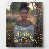 Moderne, süße 16 Party Foto Begrüßungstabelle Fotoplatte (Vorderseite)