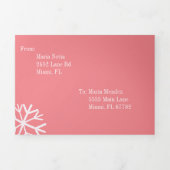 Moderne süße 16 Schneeflocken Dreifach Gefaltete Einladung (Cover)