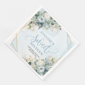Moderne süße 16. Wasserfarbe Florale Grüne Serviet Serviette (Ecke)