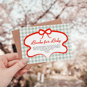 Moderne süße Augapfel-Bücher für Baby Shower Begleitkarte