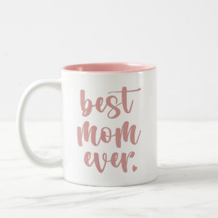 Moderne süße beste Mutter aller Zeiten Kinder Name Zweifarbige Tasse