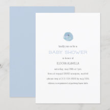 Moderne süße blaue geschlechtsneutrale Babyparty