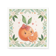 Moderne Süsse Citrus Orange Babydusche