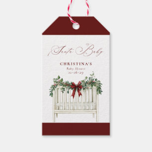 Moderne Süße Elegante Santa Baby Baby Shower Geschenkanhänger
