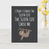 Moderne süße Faultier-Karten Typografie Nap-Tier Karte (Gelbe Blume)