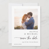 Moderne süße Handschrift Hochzeit Schwarz-Weiß Save The Date (Vorderseite)