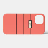 Moderne süße Monogramm-Monogramm-Koralle Case-Mate iPhone Hülle (Rückseite (Horizontal))
