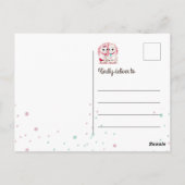 Moderne süße Pastel Niedlich Lama Valentinstag Postkarte (Rückseite)