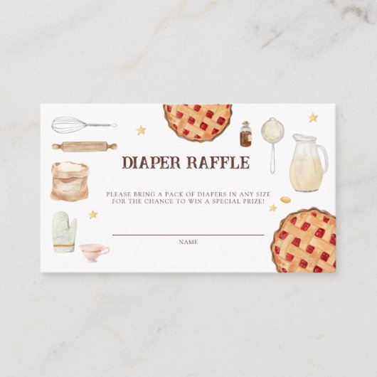 Moderne Süsse Pie Baby Duschkabine Windelwanne Begleitkarte (Vorderseite)