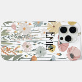 Moderne süße rosa Frühlingsblumen Case-Mate iPhone Hülle (Rückseite (Horizontal))