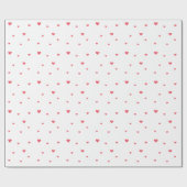 Moderne süße rote Herzen Muster Geschenkpapier (Flach)