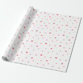 Moderne süße rote Herzen Muster Geschenkpapier (Ungerollt)